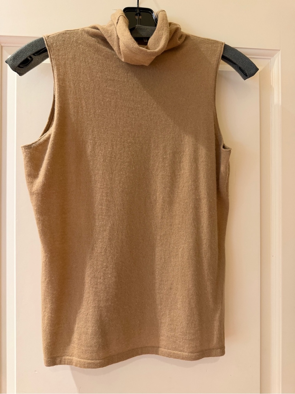 Magaschoni Cashmere Sleeveless Turtleneck Tank - Camel Brown